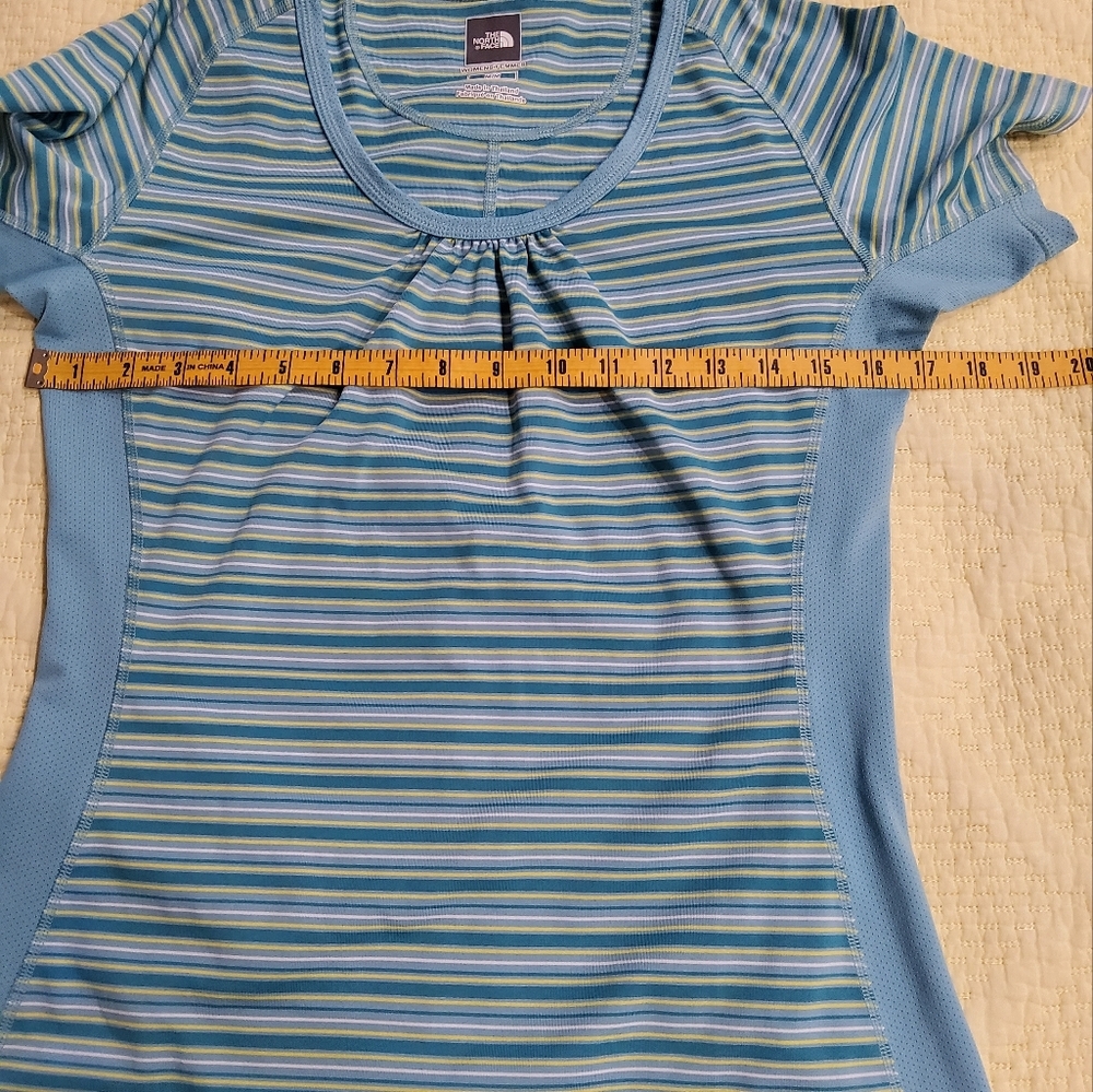 The North Face Striped Blue and Green Top Size M - Picture 8 of 9